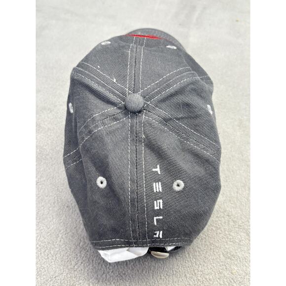 Tesla Hat Cap Strap Back Gray Cotton Embroidered TDG Tesla Drivers Group Mens - Picture 3 of 7